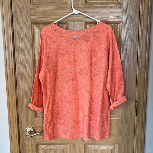 Columbia Coral Raglan 3/4 Sleeve Lightweight Knit Top XL - Picture 2 of 7